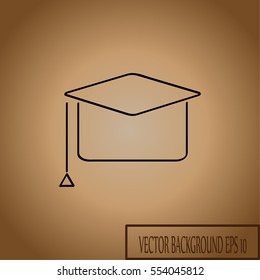 Graduation cap icon vector