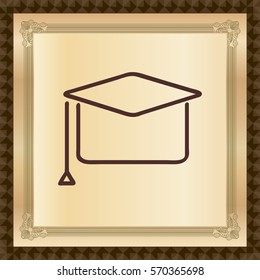 Graduation cap icon vector