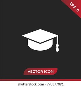 Graduation cap icon vector