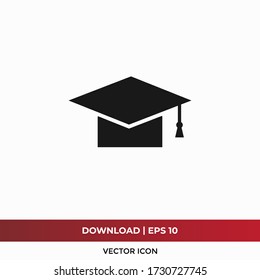 Graduation cap icon vector. Academic sign