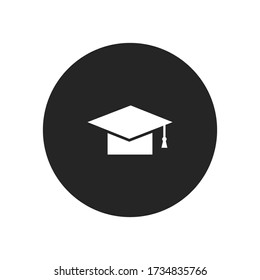 Graduation cap icon vector. Academic sign