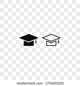 Graduation cap icon vector. Academic cap sign