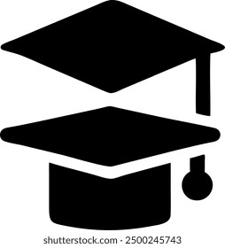 Graduation Cap icon vector art illustration
