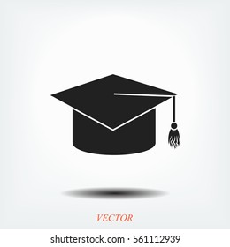 graduation cap icon, vector best flat icon EPS 10