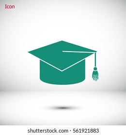 graduation cap icon, vector best flat icon EPS 10