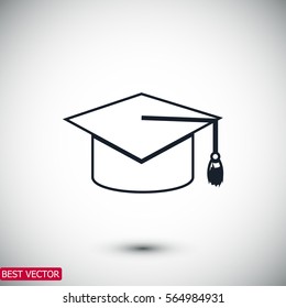 graduation cap icon, vector best flat icon EPS 10