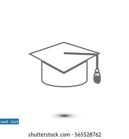 graduation cap icon, vector best flat icon EPS 10