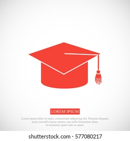 graduation cap icon, vector best flat icon EPS 10