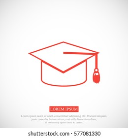 graduation cap icon, vector best flat icon EPS 10