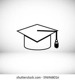 graduation cap icon, vector best flat icon EPS 10