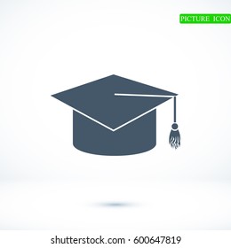 graduation cap icon, vector best flat icon EPS 10