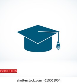graduation cap icon, vector best flat icon EPS 10