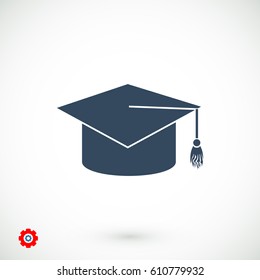 graduation cap icon, vector best flat icon EPS 10