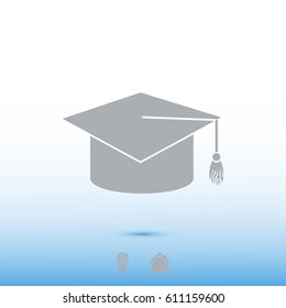 graduation cap icon, vector best flat icon EPS 10