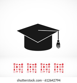 graduation cap icon, vector best flat icon EPS 10