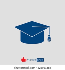 graduation cap icon, vector best flat icon EPS 10