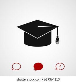 graduation cap icon, vector best flat icon EPS 10