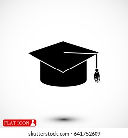 graduation cap icon, vector best flat icon EPS 10