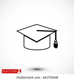 graduation cap icon, vector best flat icon EPS 10