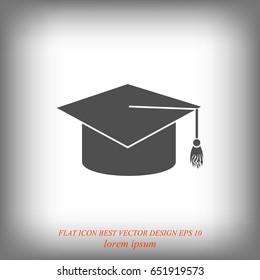 graduation cap icon, vector best flat icon EPS 10