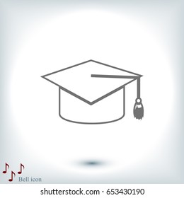 graduation cap icon, vector best flat icon EPS 10