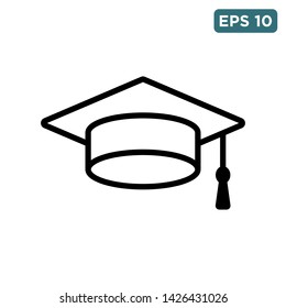 graduation cap icon vector design template