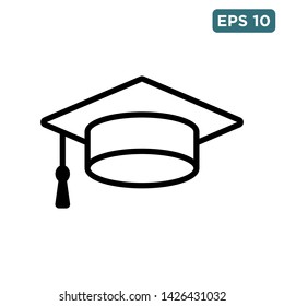 graduation cap icon vector design template