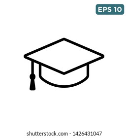 graduation cap icon vector design template
