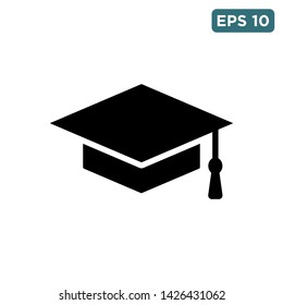 Graduation Cap Icon Vector Design Template Stock Vector (Royalty Free ...