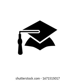 Graduation cap icon vector design template