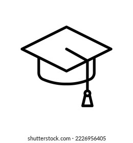 graduation cap icon vector design template in white background