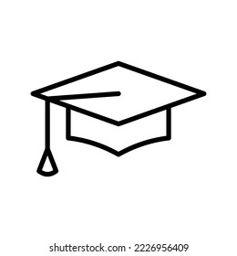 graduation cap icon vector design template in white background