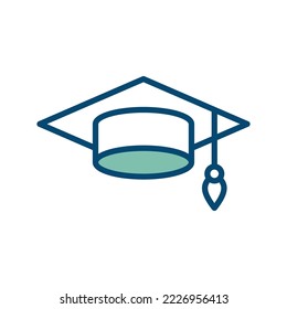 graduation cap icon vector design template in white background