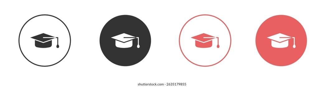 Graduation cap icon vector design template simple and clean style