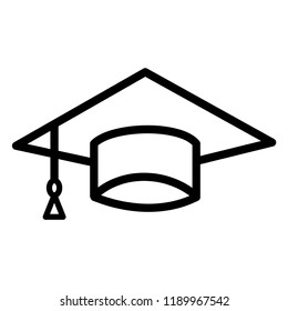 Graduation Cap Icon Vector. EPS 10.