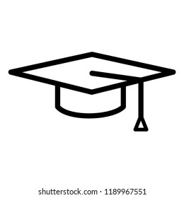 Graduation Cap Icon Vector. EPS 10.