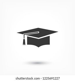 Graduation cap icon. Vector  Eps 10 