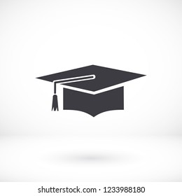Graduation cap icon. Vector  Eps 10 