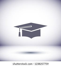 Graduation cap icon. Vector  Eps 10 