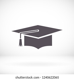 Graduation cap icon. Vector  Eps 10 
