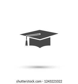 Graduation cap icon. Vector  Eps 10 