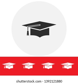 Graduation cap icon. Vector  Eps 10 . Lorem Ipsum Flat Design 