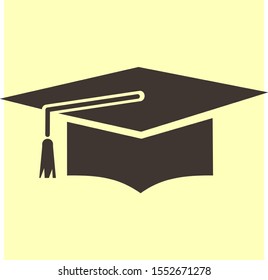 Graduation cap icon. Vector Eps 10
