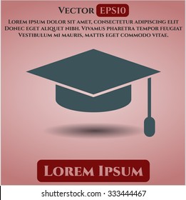Graduation cap icon vector illsutration