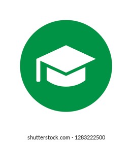 Graduation Cap Icon Vector Illustration Sign & Symbol Logo Template.Icon 