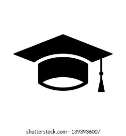 Graduation Cap Icon Vector Illustration Logo Template