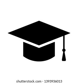 Graduation Cap Icon Vector Illustration Logo Template