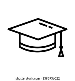 Graduation Cap Icon Vector Illustration Logo Template