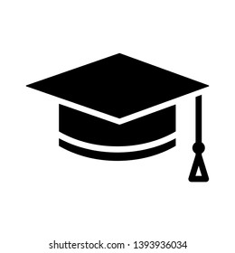 Graduation Cap Icon Vector Illustration Logo Template