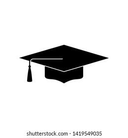 Graduation Cap Icon Vector Illustration - Vector